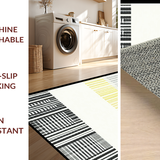 Ultra Soft Area Rug, Non Slip, Stain Resistant, Washable Area Rugs for Living Room, Bedroom, Geometric Minimalist Layered Texture(Gold)