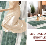 Ultra Soft Area Rug, Non Slip, Stain Resistant, Washable Area Rugs for Living Room, Bedroom, Elegant Modern Wave Aesthetic(Gray)