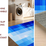 Ultra Soft Area Rug, Non Slip, Stain Resistant, Washable Area Rugs for Living Room, Bedroom, Vibrant Fluid Pattern Play(Blue)