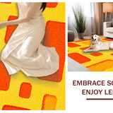 Ultra Soft Area Rug, Non Slip, Stain Resistant, Washable Area Rugs for Living Room, Bedroom, Unique Child-Friendly Decorative Element(Yellow)
