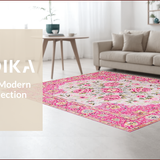Ultra Soft Area Rug, Non Slip, Stain Resistant, Washable Area Rugs for Living Room, Bedroom, Soft Pink Vintage Aesthetic(Pink)