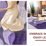 Ultra Soft Area Rug, Non Slip, Stain Resistant, Washable Area Rugs for Living Room, Bedroom, Vibrant Modern Ombre Design(Purple)