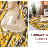 Ultra Soft Area Rug, Non Slip, Stain Resistant, Washable Area Rugs for Living Room, Bedroom, Sophisticated Geometric Trellis Style(Yellow)