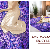 Ultra Soft Area Rug, Non Slip, Stain Resistant, Washable Area Rugs for Living Room, Bedroom, Sophisticated Vintage Diamond Texture(Purple)