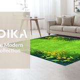 Charming Nature Inspired Shag Creation(Green)