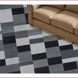 Ultra Soft Area Rug, Non Slip, Stain Resistant, Washable Area Rugs for Living Room, Bedroom, Luxe Minimalist Textured Elegance(Black)