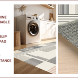 Ultra Soft Area Rug, Non Slip, Stain Resistant, Washable Area Rugs for Living Room, Bedroom, Scandi Geometric Ivory Living Room Non-Shedding Rug(White)