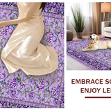 Ultra Soft Area Rug, Non Slip, Stain Resistant, Washable Area Rugs for Living Room, Bedroom, Serene Lavender Leaf Pattern(Purple)