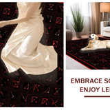 Ultra Soft Area Rug, Non Slip, Stain Resistant, Washable Area Rugs for Living Room, Bedroom, Striking Y2K Patterned Soft Decor(Red)
