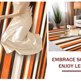 Ultra Soft Area Rug, Non Slip, Stain Resistant, Washable Area Rugs for Living Room, Bedroom, Vibrant Cozy Meditative Layer(Orange)