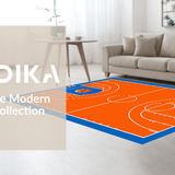 Ultra Soft Area Rug, Non Slip, Stain Resistant, Washable Area Rugs for Living Room, Bedroom, Dynamic Fire-Printed Sports Aesthetic(Orange)