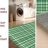 Contemporary Beige Checkered Style(Green)