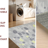 Ultra Soft Area Rug, Non Slip, Stain Resistant, Washable Area Rugs for Living Room, Bedroom, Stylish Minimalist Geometric Shapes(Gray)