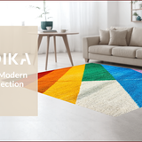 Ultra Soft Area Rug, Non Slip, Stain Resistant, Washable Area Rugs for Living Room, Bedroom, Abstract Geometric Black and White Bedroom Rug(Yellow)