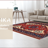 Ultra Soft Area Rug, Non Slip, Stain Resistant, Washable Area Rugs for Living Room, Bedroom, Vibrant Animal Print Living Room Carpet(Red)