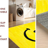 Ultra Soft Area Rug, Non Slip, Stain Resistant, Washable Area Rugs for Living Room, Bedroom, Radiant Contemporary Artistic Touch(Yellow)