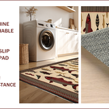 Ultra Soft Area Rug, Non Slip, Stain Resistant, Washable Area Rugs for Living Room, Bedroom, Rustic Earthy Fisherman Aesthetic(Beige)