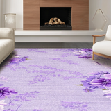 Ultra Soft Area Rug, Non Slip, Stain Resistant, Washable Area Rugs for Living Room, Bedroom, Purple Whimsical Curved Lines(Purple)