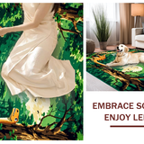 Playful Jurassic Scene Motif(Green)