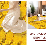 Ultra Soft Area Rug, Non Slip, Stain Resistant, Washable Area Rugs for Living Room, Bedroom, Contemporary Yellow Geometric Living Room Area Rug(Yellow)