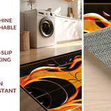 Ultra Soft Area Rug, Non Slip, Stain Resistant, Washable Area Rugs for Living Room, Bedroom, Playful Sporty Dynamic Style(Orange)