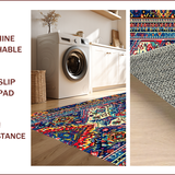 Ultra Soft Area Rug, Non Slip, Stain Resistant, Washable Area Rugs for Living Room, Bedroom, mushroom snail kitchen(Red)