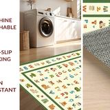 Ultra Soft Area Rug, Non Slip, Stain Resistant, Washable Area Rugs for Living Room, Bedroom, Gentle Beige Circle Educational Play(Brown)