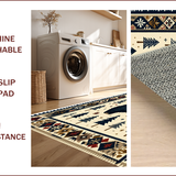 Ultra Soft Area Rug, Non Slip, Stain Resistant, Washable Area Rugs for Living Room, Bedroom, Non-Skid Cabin Bathroom Christmas Bear Decor Rug(Beige)
