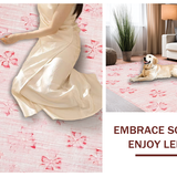 Ultra Soft Area Rug, Non Slip, Stain Resistant, Washable Area Rugs for Living Room, Bedroom, Pink Knot Bow Accent Rug, Pretty Bows Carpet, Cute Bows Home Decor(Pink)