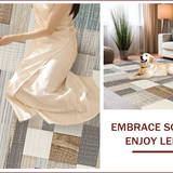 Ultra Soft Area Rug, Non Slip, Stain Resistant, Washable Area Rugs for Living Room, Bedroom, Natural Tone Pet-Friendly Meditation Space Rug(Beige)