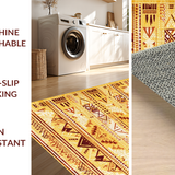 Ultra Soft Area Rug, Non Slip, Stain Resistant, Washable Area Rugs for Living Room, Bedroom, Textured Tassel Decorative Piece(Gold)