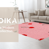 Ultra Soft Area Rug, Non Slip, Stain Resistant, Washable Area Rugs for Living Room, Bedroom, Cute Fruity Graphic Style(Pink)