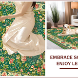 Ultra Soft Area Rug, Non Slip, Stain Resistant, Washable Area Rugs for Living Room, Bedroom, Faded Green Boho Bedroom Area Rug(Green)