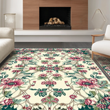 Delicate Floral and Feather Fusion(Beige)