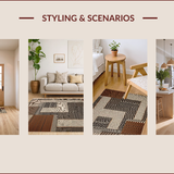 Ultra Soft Area Rug, Non Slip, Stain Resistant, Washable Area Rugs for Living Room, Bedroom, Rustic Earthy Animal Print Aesthetic(Gray)