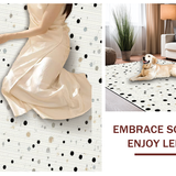 Ultra Soft Area Rug, Non Slip, Stain Resistant, Washable Area Rugs for Living Room, Bedroom, Trendy Neutral Geometric Design(White)