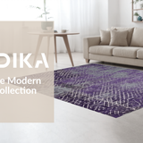 Ultra Soft Area Rug, Non Slip, Stain Resistant, Washable Area Rugs for Living Room, Bedroom, Contemporary Cozy Memory Foam Style(Purple)