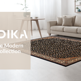 Ultra Soft Area Rug, Non Slip, Stain Resistant, Washable Area Rugs for Living Room, Bedroom, Rustic Black Brown Nature Pattern(Black)