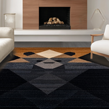 Ultra Soft Area Rug, Non Slip, Stain Resistant, Washable Area Rugs for Living Room, Bedroom, Rustic Earthy Abstract Texture(Brown)