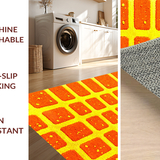Ultra Soft Area Rug, Non Slip, Stain Resistant, Washable Area Rugs for Living Room, Bedroom, Vibrant Orange Yellow Dreamscape Rug(Yellow)
