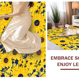 Retro Artistic Sunflower Print(Yellow)