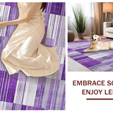 Ultra Soft Area Rug, Non Slip, Stain Resistant, Washable Area Rugs for Living Room, Bedroom, Chic Diamond Pattern Aesthetic(Purple)