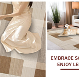Ultra Soft Area Rug, Non Slip, Stain Resistant, Washable Area Rugs for Living Room, Bedroom, Elegant Subtle Striped Design(Beige)