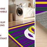 Ultra Soft Area Rug, Non Slip, Stain Resistant, Washable Area Rugs for Living Room, Bedroom, Eclectic Festive Geometric Arrangement(Purple)