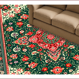 Ultra Soft Area Rug, Non Slip, Stain Resistant, Washable Area Rugs for Living Room, Bedroom, Traditional Green Velvet Prayer Mat for Mosque(Green)