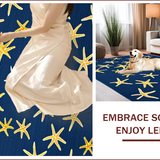 Ultra Soft Area Rug, Non Slip, Stain Resistant, Washable Area Rugs for Living Room, Bedroom, Whimsical Coastal Patterned Delight(Blue)