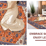 Ultra Soft Area Rug, Non Slip, Stain Resistant, Washable Area Rugs for Living Room, Bedroom, Chic Soft Color Palette Inspiration(Orange)