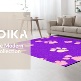 Ultra Soft Area Rug, Non Slip, Stain Resistant, Washable Area Rugs for Living Room, Bedroom, Charming Kids' Animal Graphic Style(Purple)