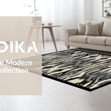 Ultra Soft Area Rug, Non Slip, Stain Resistant, Washable Area Rugs for Living Room, Bedroom, High-Contrast Striped Rustic Charm(Beige)
