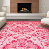 Ultra Soft Area Rug, Non Slip, Stain Resistant, Washable Area Rugs for Living Room, Bedroom, Modern Playful Pink Petal Design(Pink)
